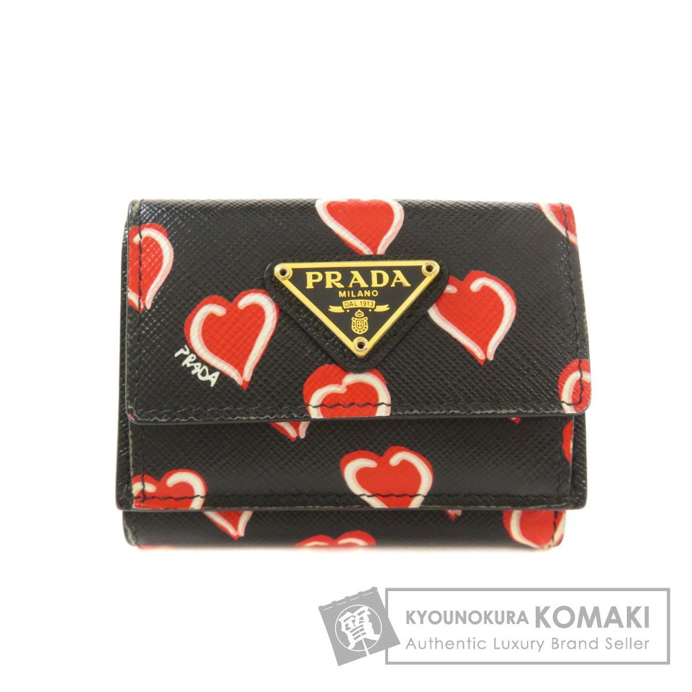 Prada Saffiano Bi fold Wallet Leather